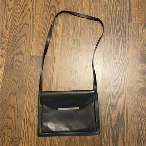 COS black leather handbag